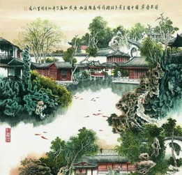 國畫里的蘇州園林,美就一個字